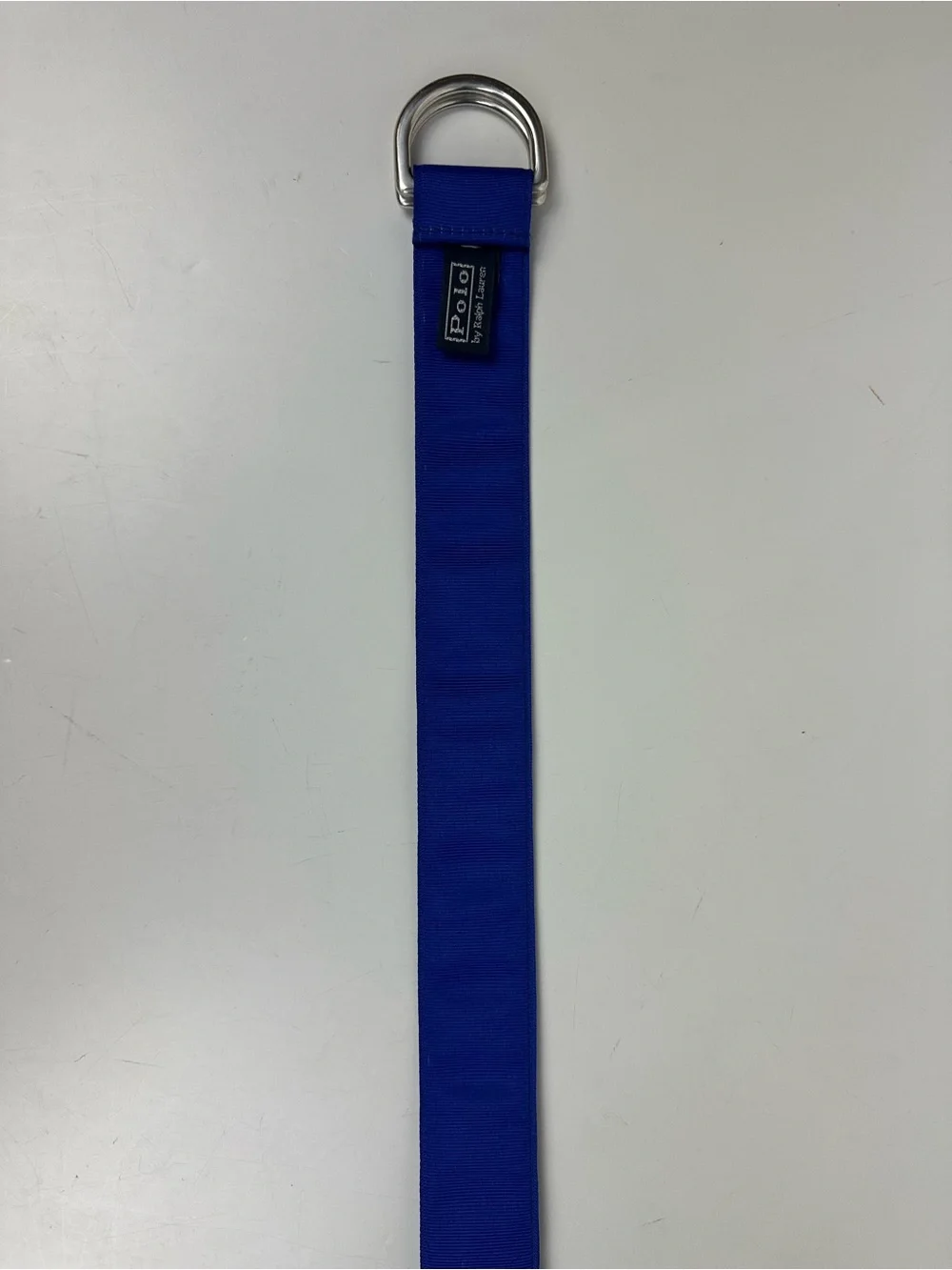 Polo by Ralph Lauren Royal Blue D-Ring Belt with Yellow Logo